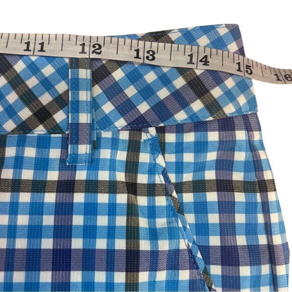 Puma Dry Cell Golf Tech Blue Plaid Golf Shorts Women's NWT Sz 4 - Picture 3 of 7
